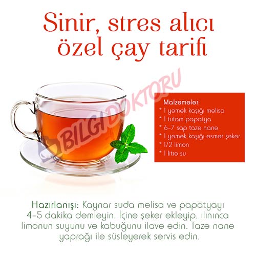 sinir stres alıcı çay